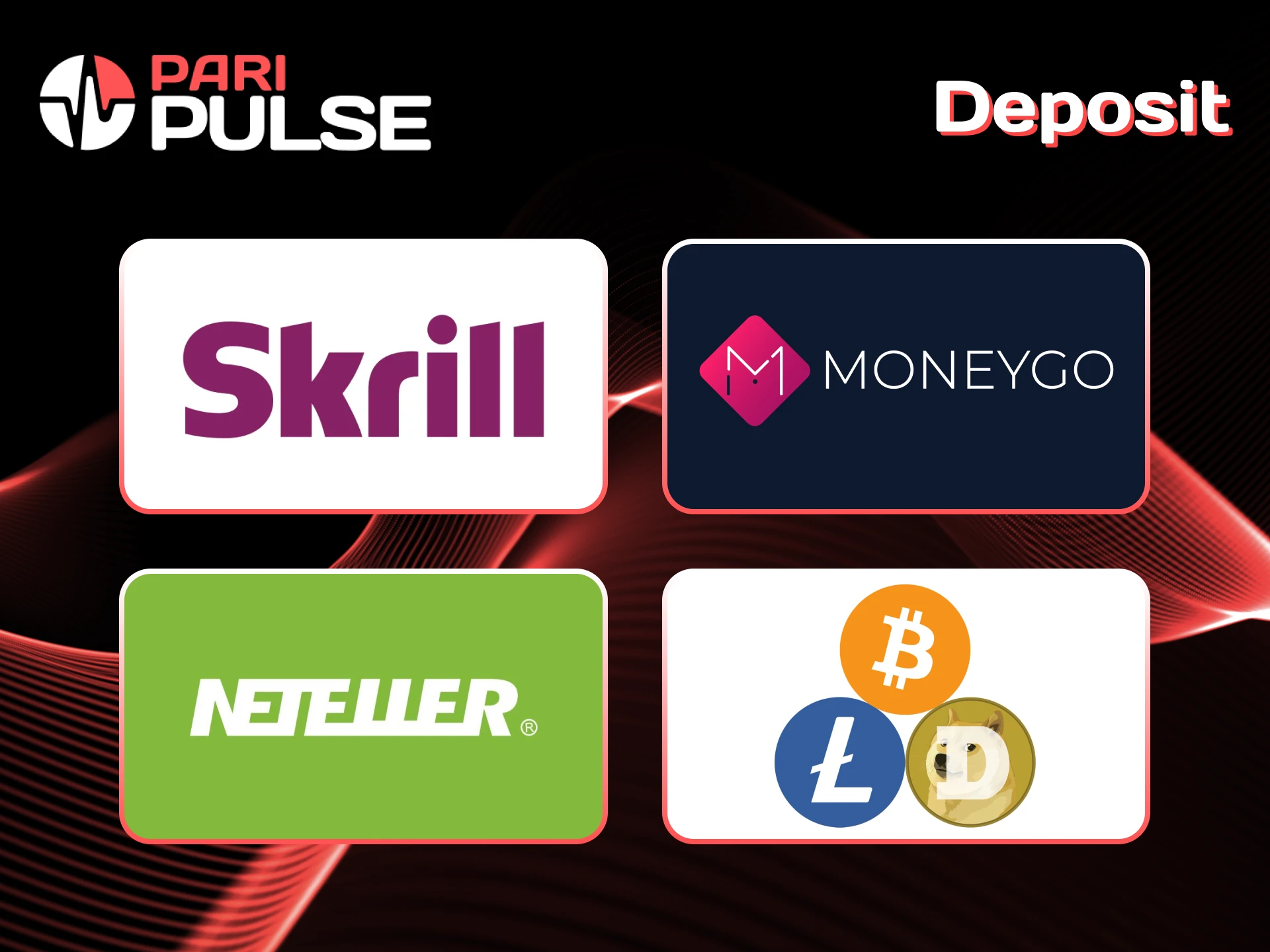Deposit quickly and start betting or playing on PariPulse.
