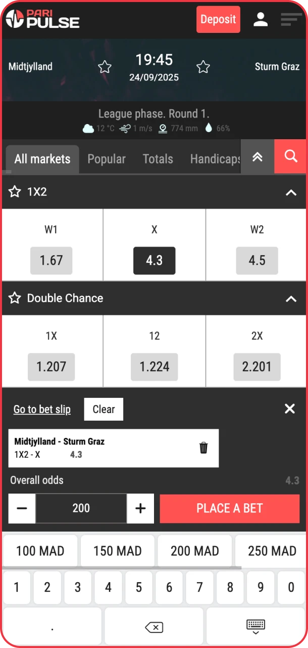 Learn how to place bet amounts easily PariPulse.
