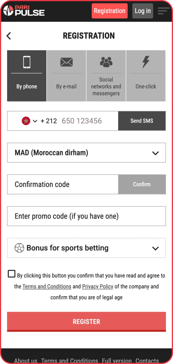 Fill in your details to register on PariPulse.