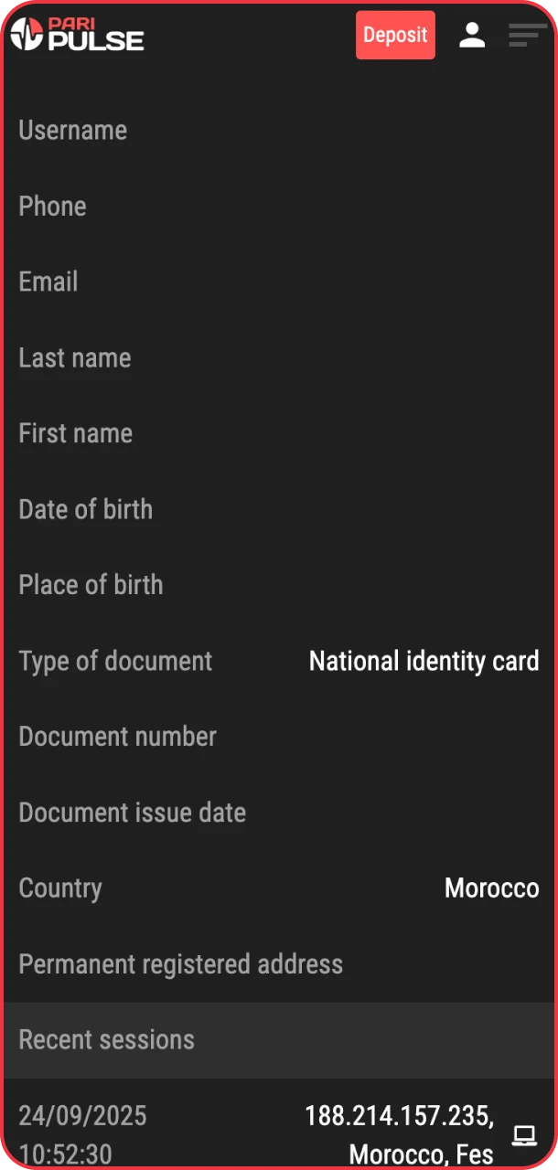 Verify your account for secure play on PariPulse.