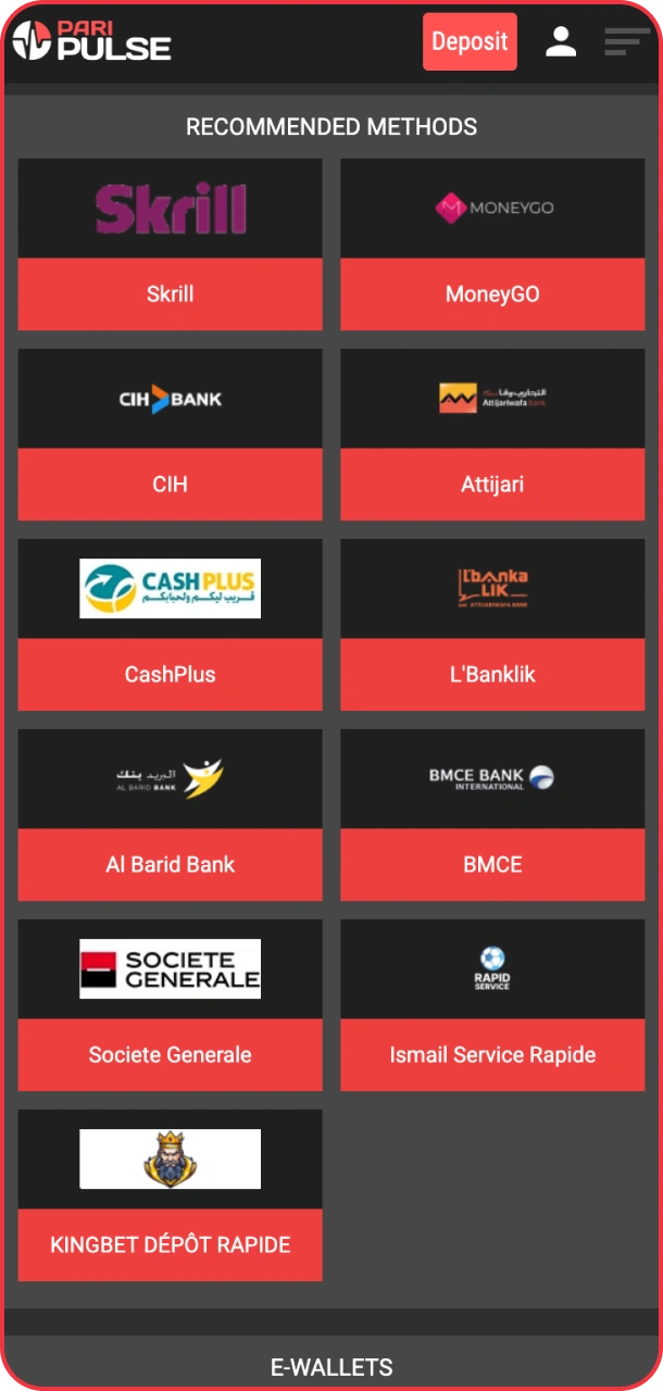 Choose your preferred withdrawal option with PariPulse.