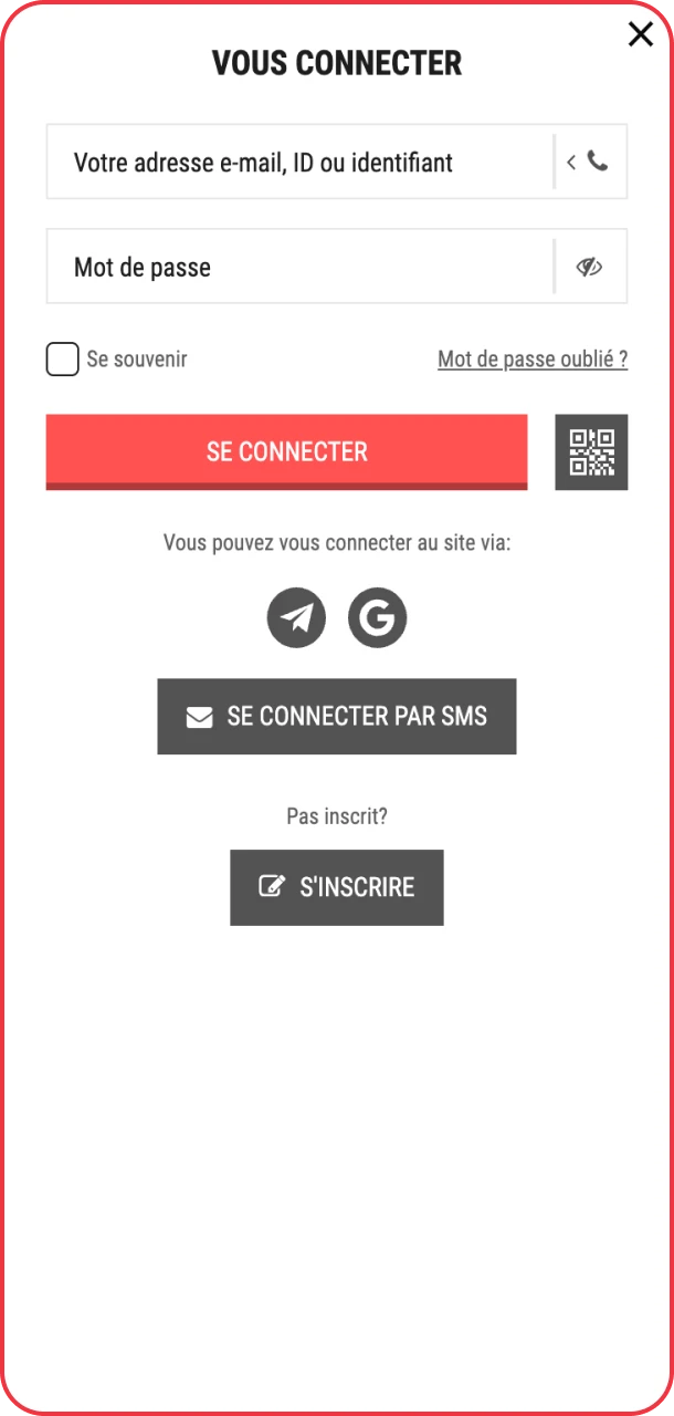 Connectez-vous pour placer des paris sportifs et jouer au casino PariPulse.