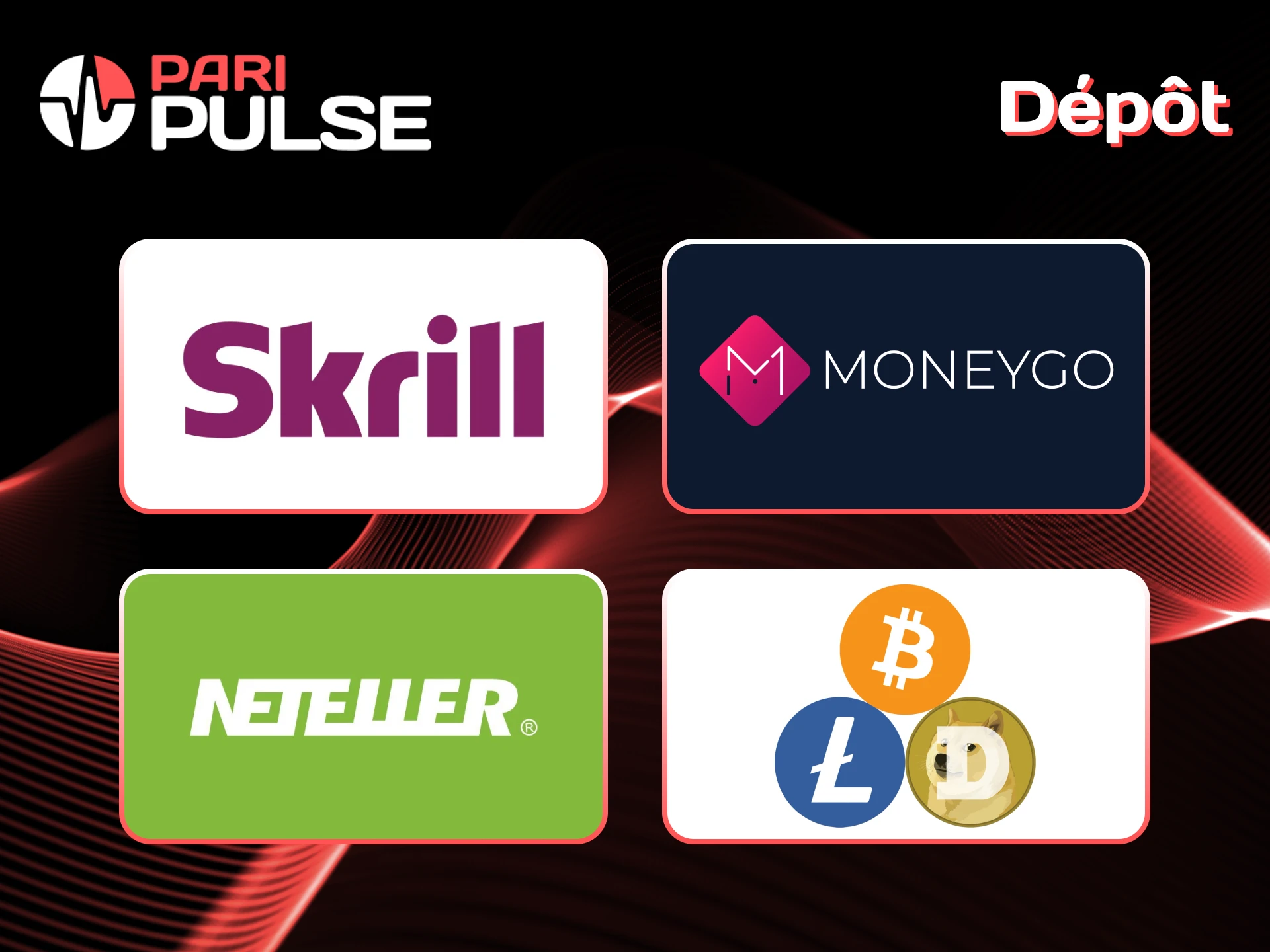 Déposez rapidement et commencez à parier ou à jouer sur PariPulse.