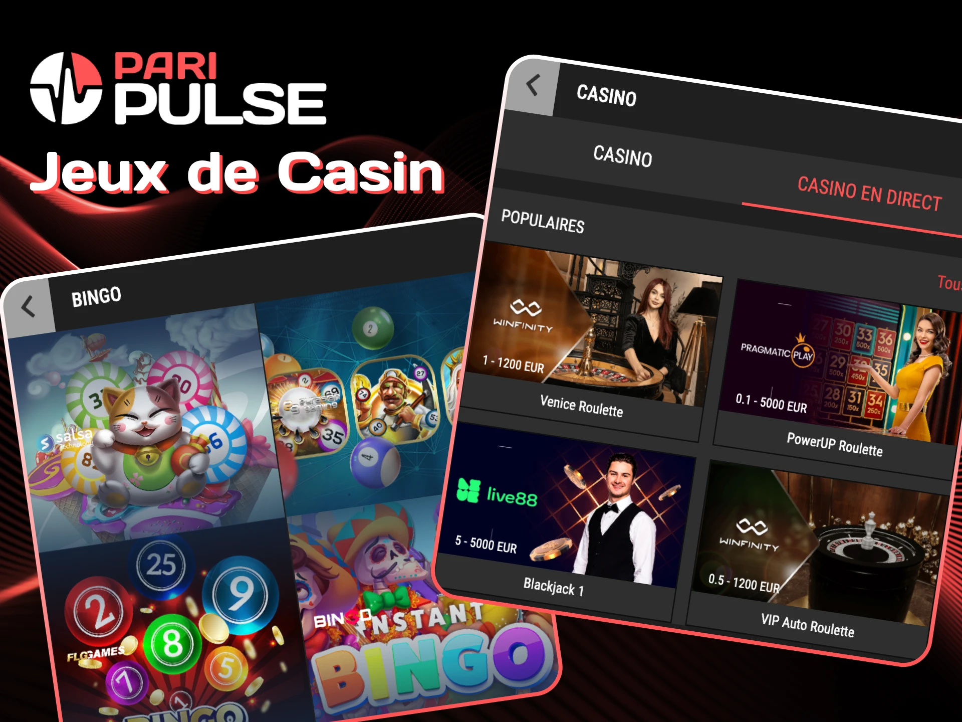 Découvrez les meilleurs jeux de casino et machines à sous sur PariPulse.