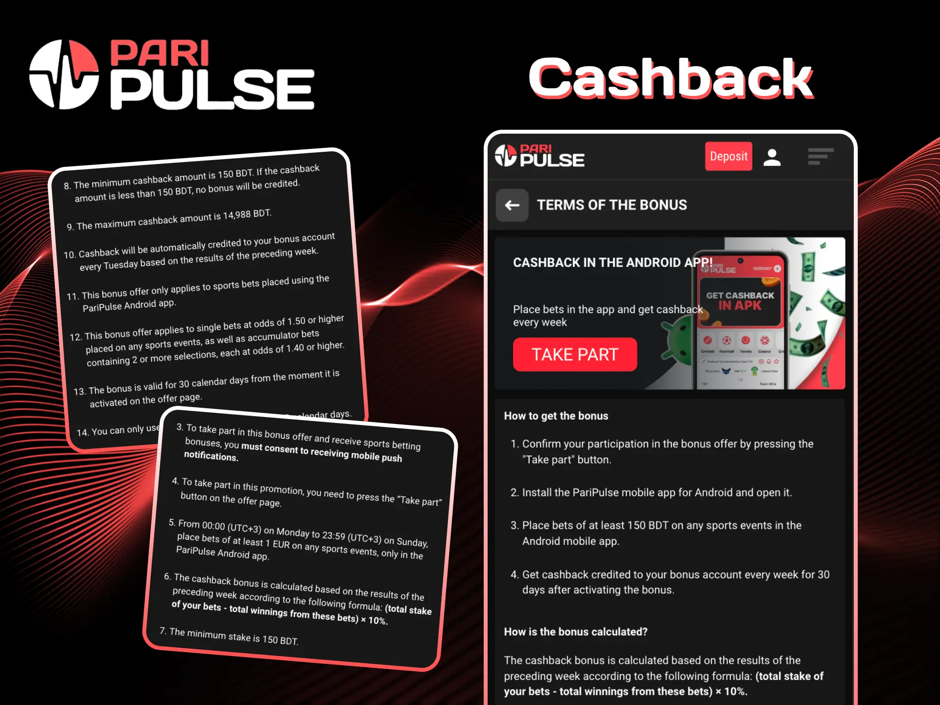 Receive cashback and enjoy nonstop wins on PariPulse.