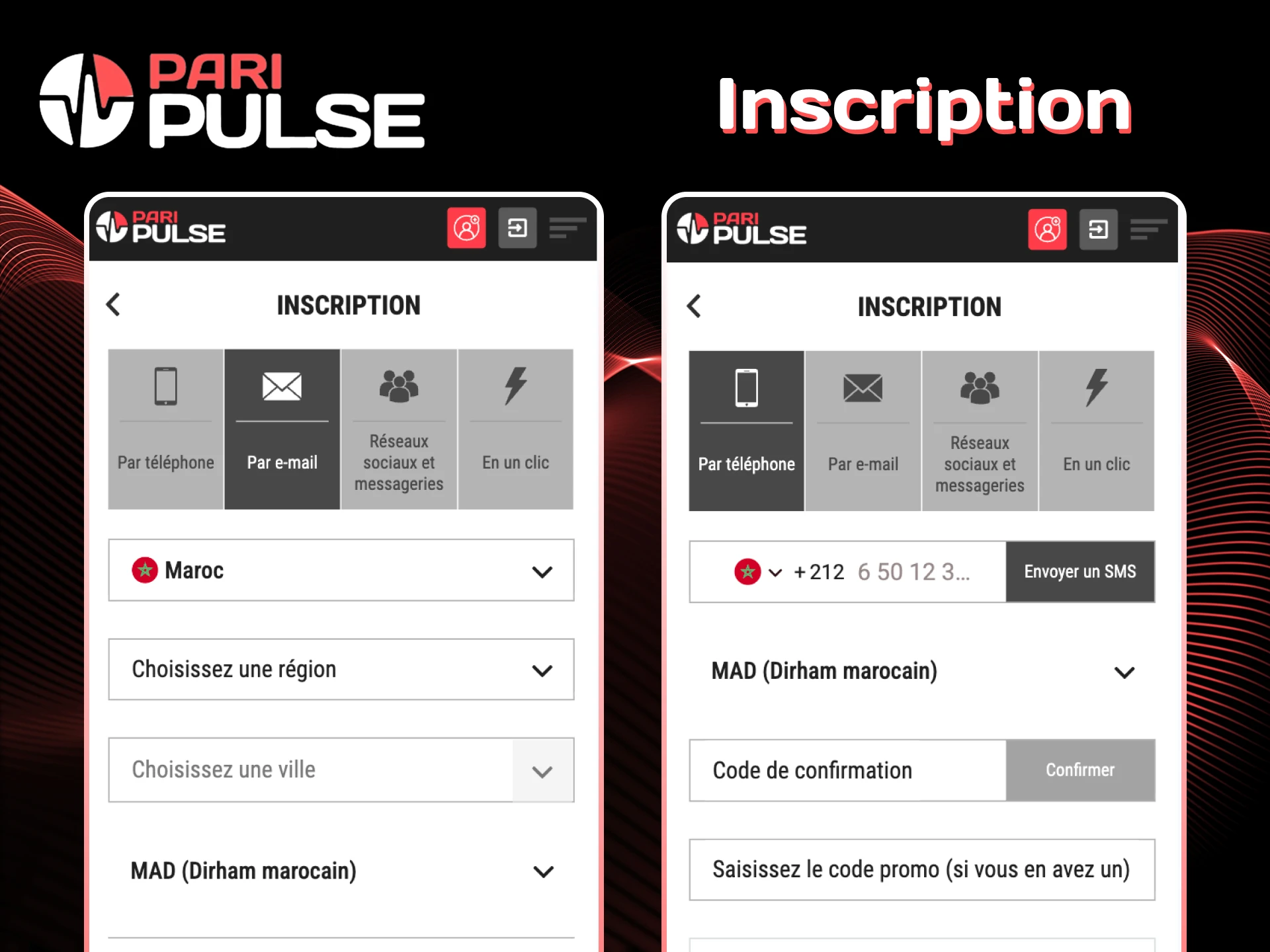 Inscrivez-vous rapidement pour jouer au casino et parier sur PariPulse.