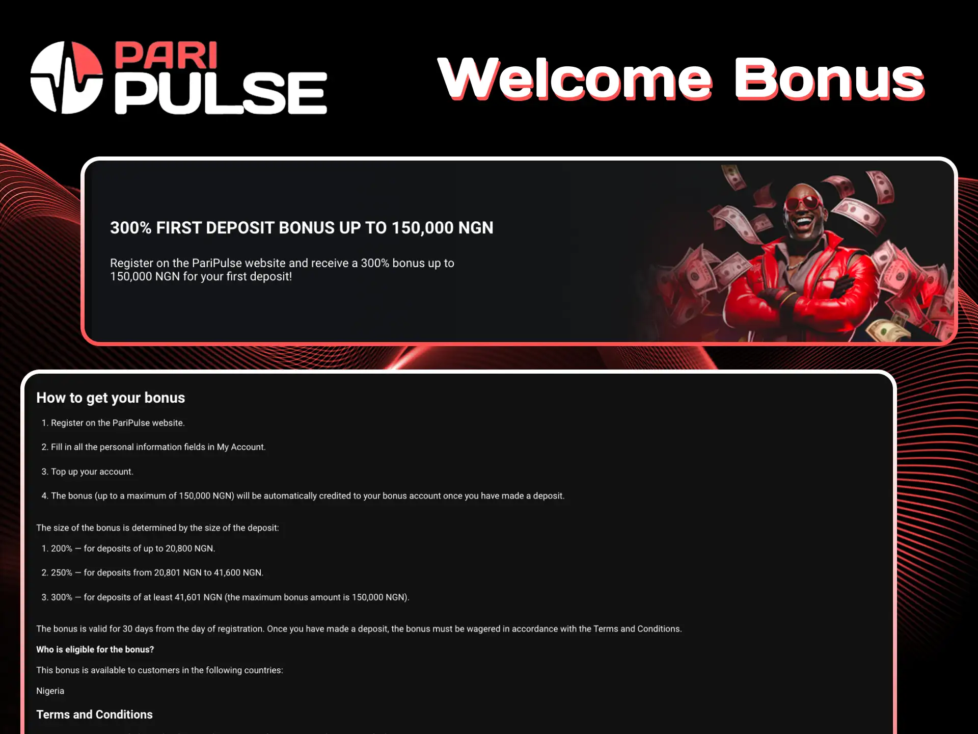 Create an account at PariPulse and get your welcome bonus.