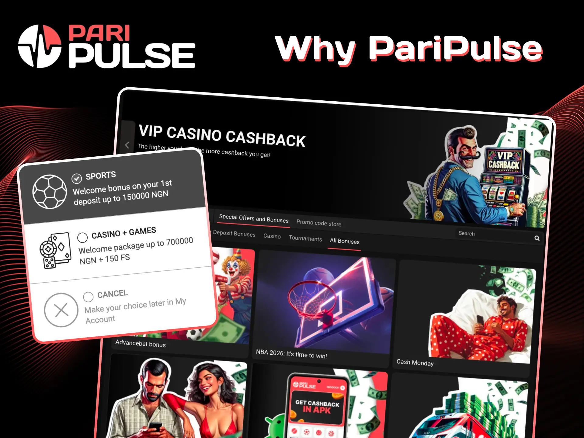 Choose PariPulse for bet with a lot of advantages.