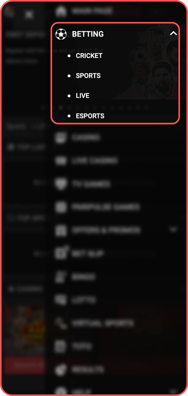 Access sports betting section and win on PariPulse.
