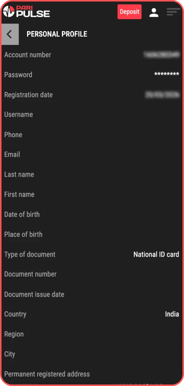 Verify your account for secure play on PariPulse.