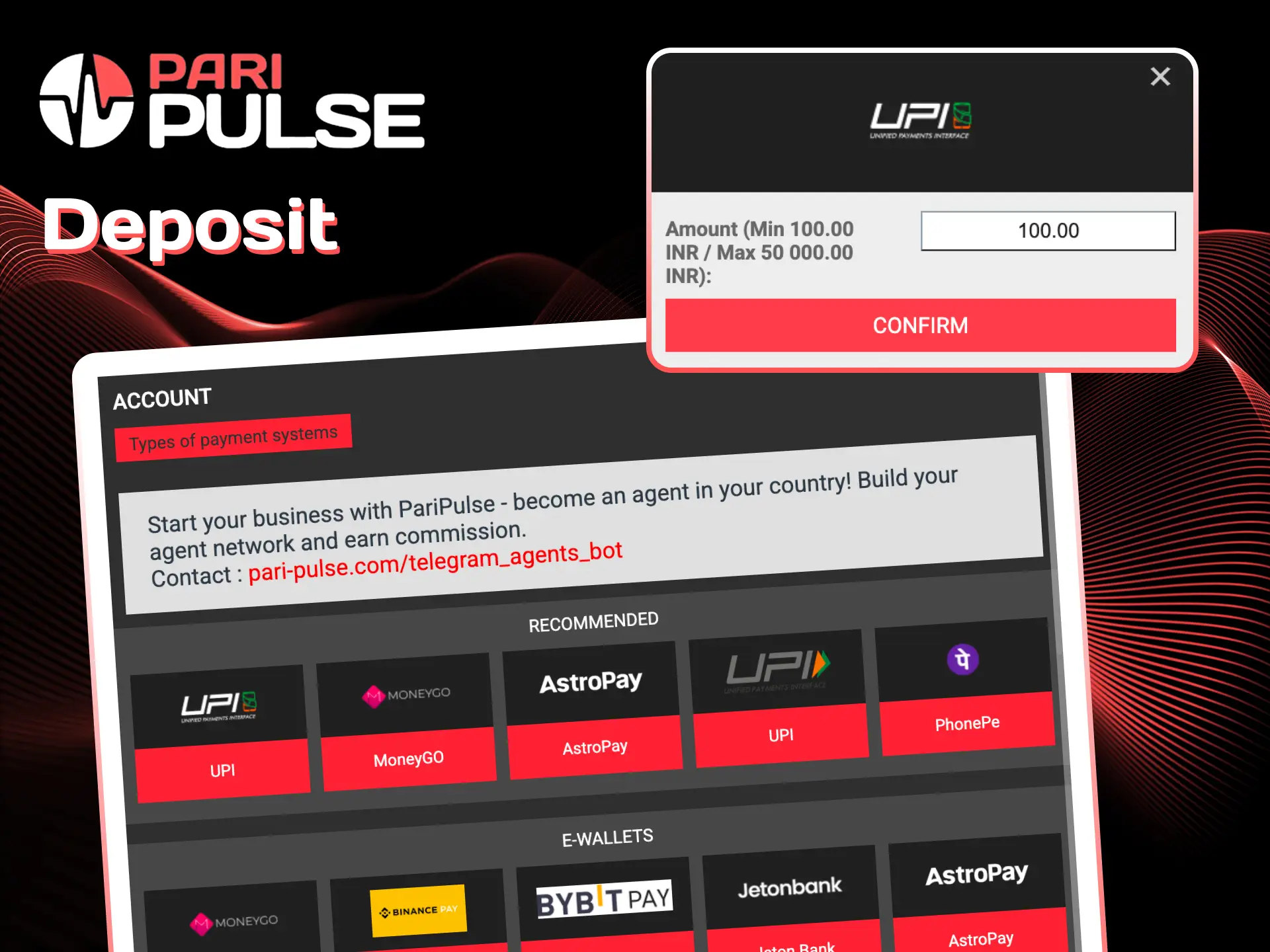 Follow those steps to get your welcome bonus from PariPulse.