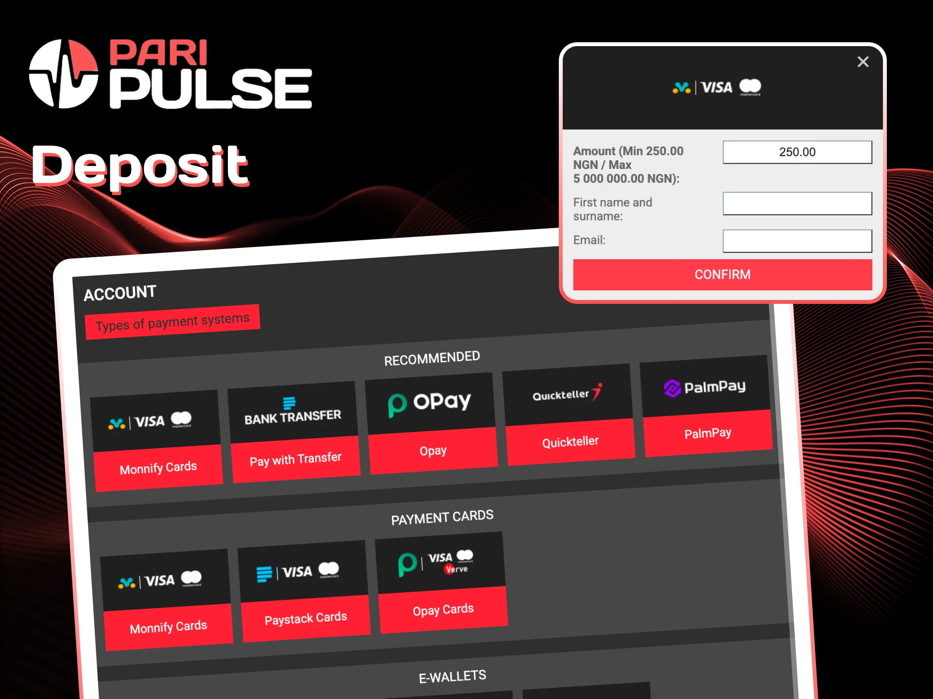 Follow those steps to get your welcome bonus from PariPulse.