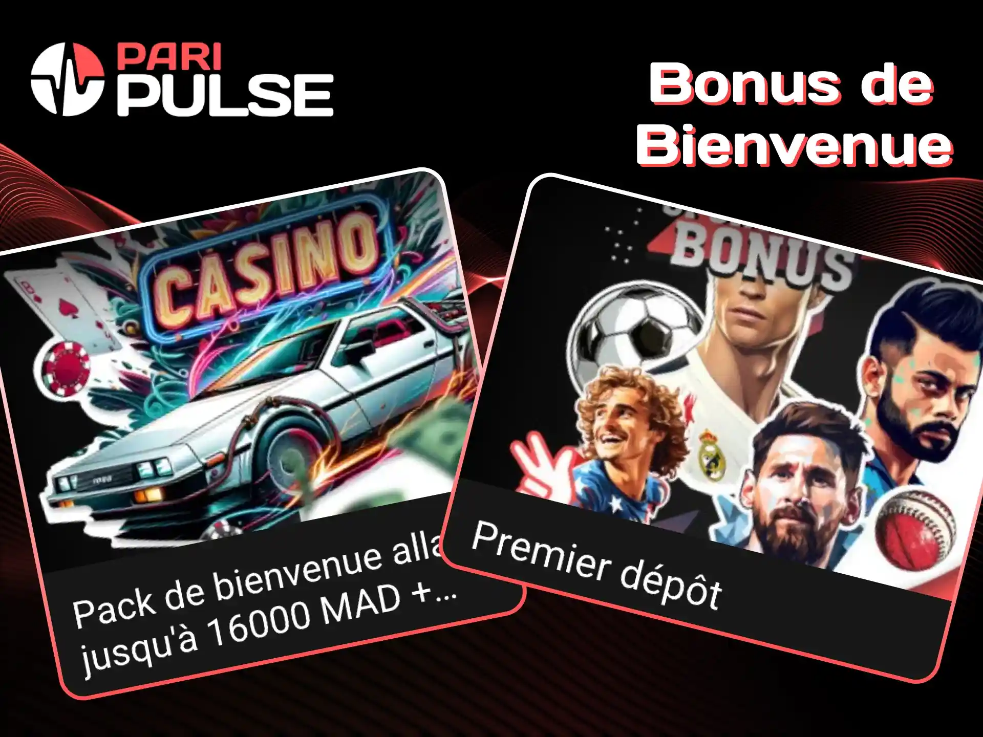Réclamez votre bonus de bienvenue pour le casino et les sports PariPulse.