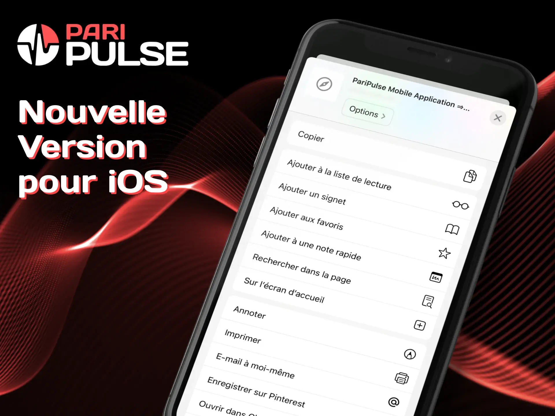 Découvrez la nouvelle version iOS pour les paris et le casino PariPulse.