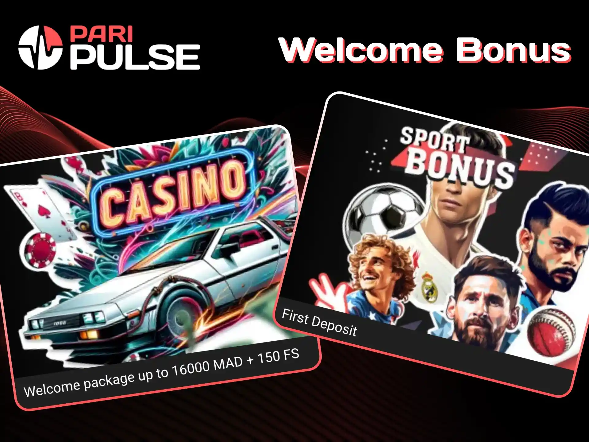 Claim your welcome bonus for casino and sports PariPulse.
