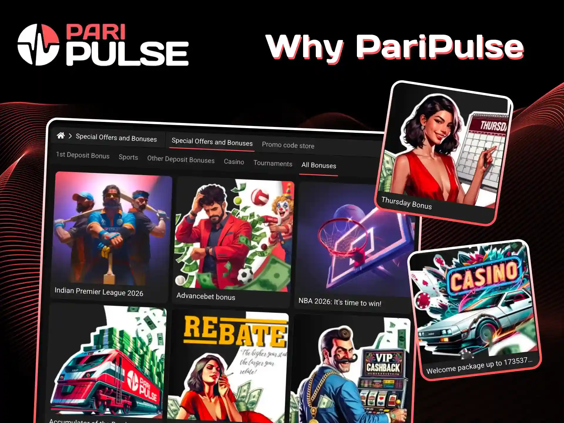 Choose PariPulse for bet with a lot of advantages.