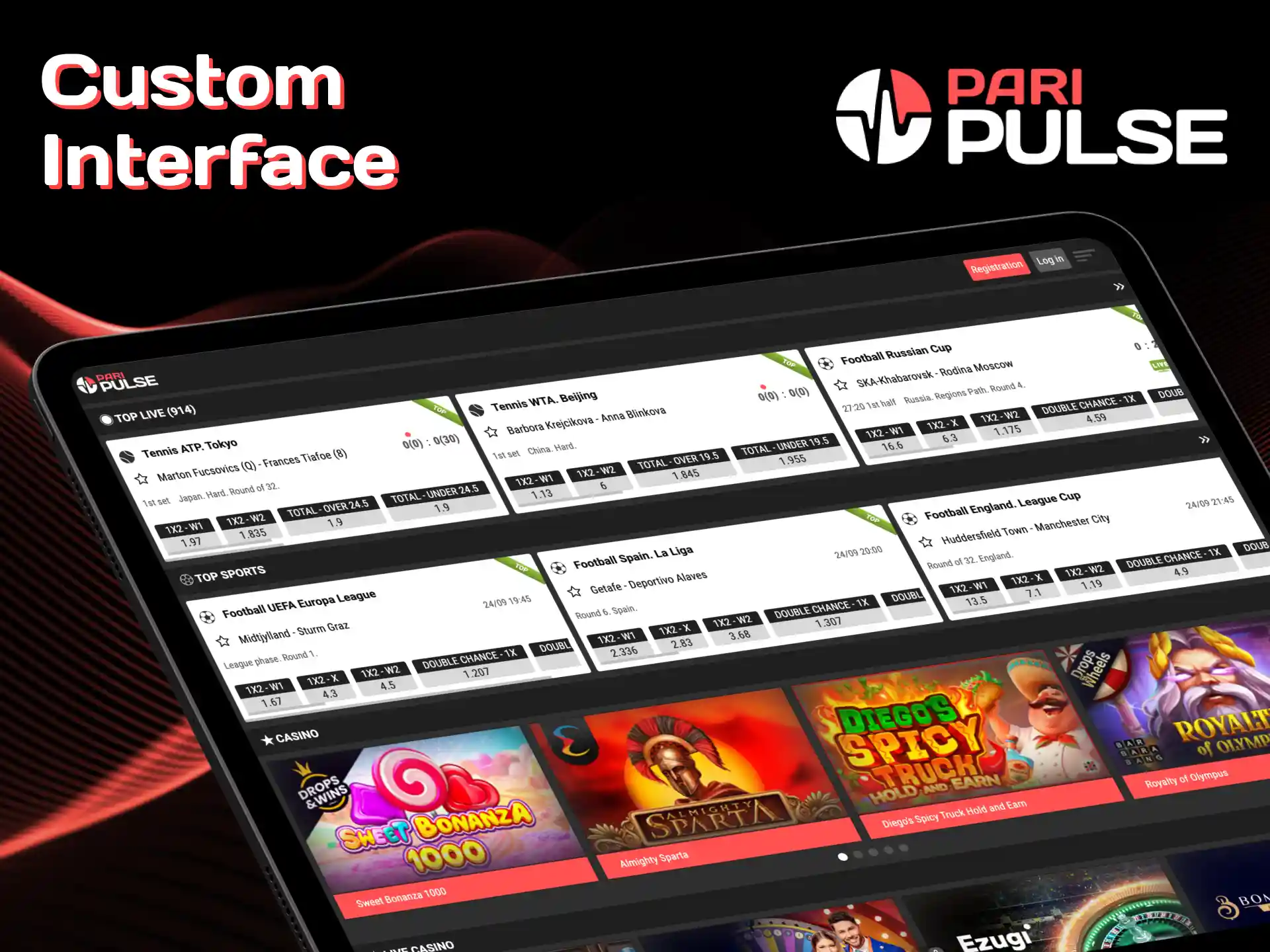 Enjoy a user-friendly gaming interface at PariPulse.