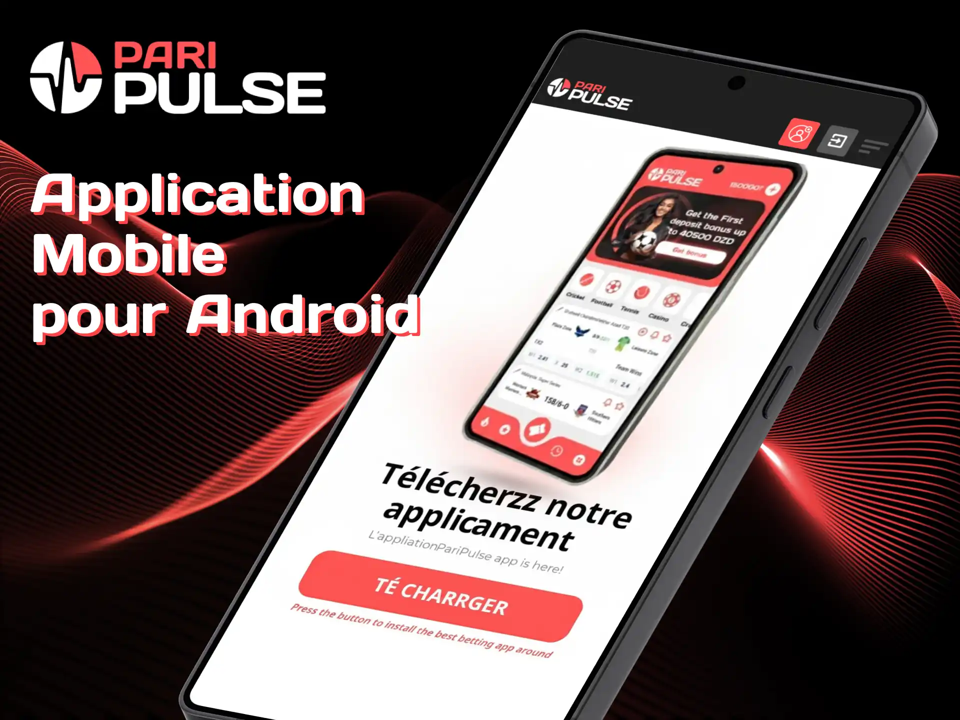 Jouez facilement au casino et aux sports sur Android PariPulse.