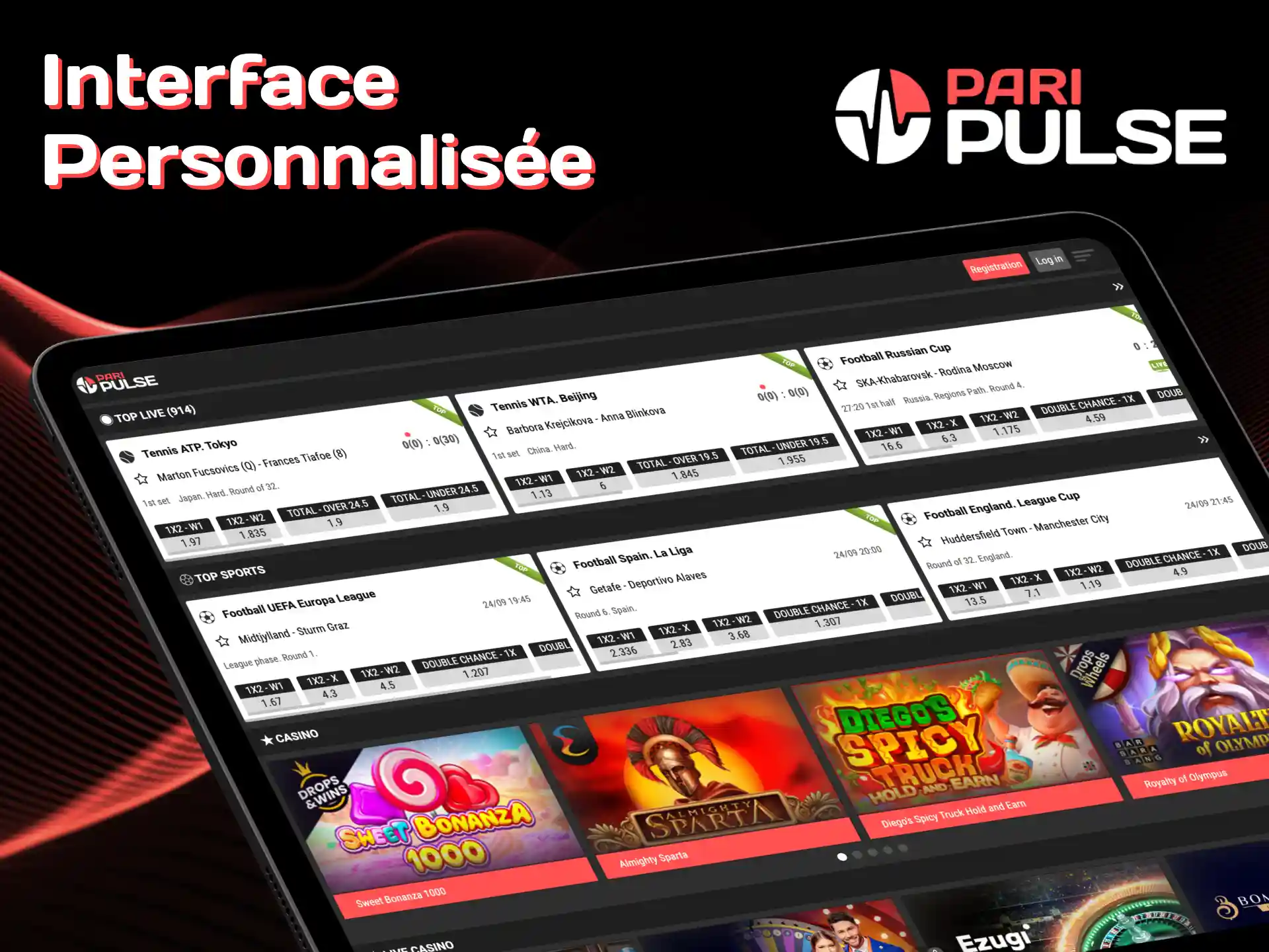 Profitez d'une interface de jeu conviviale sur PariPulse.