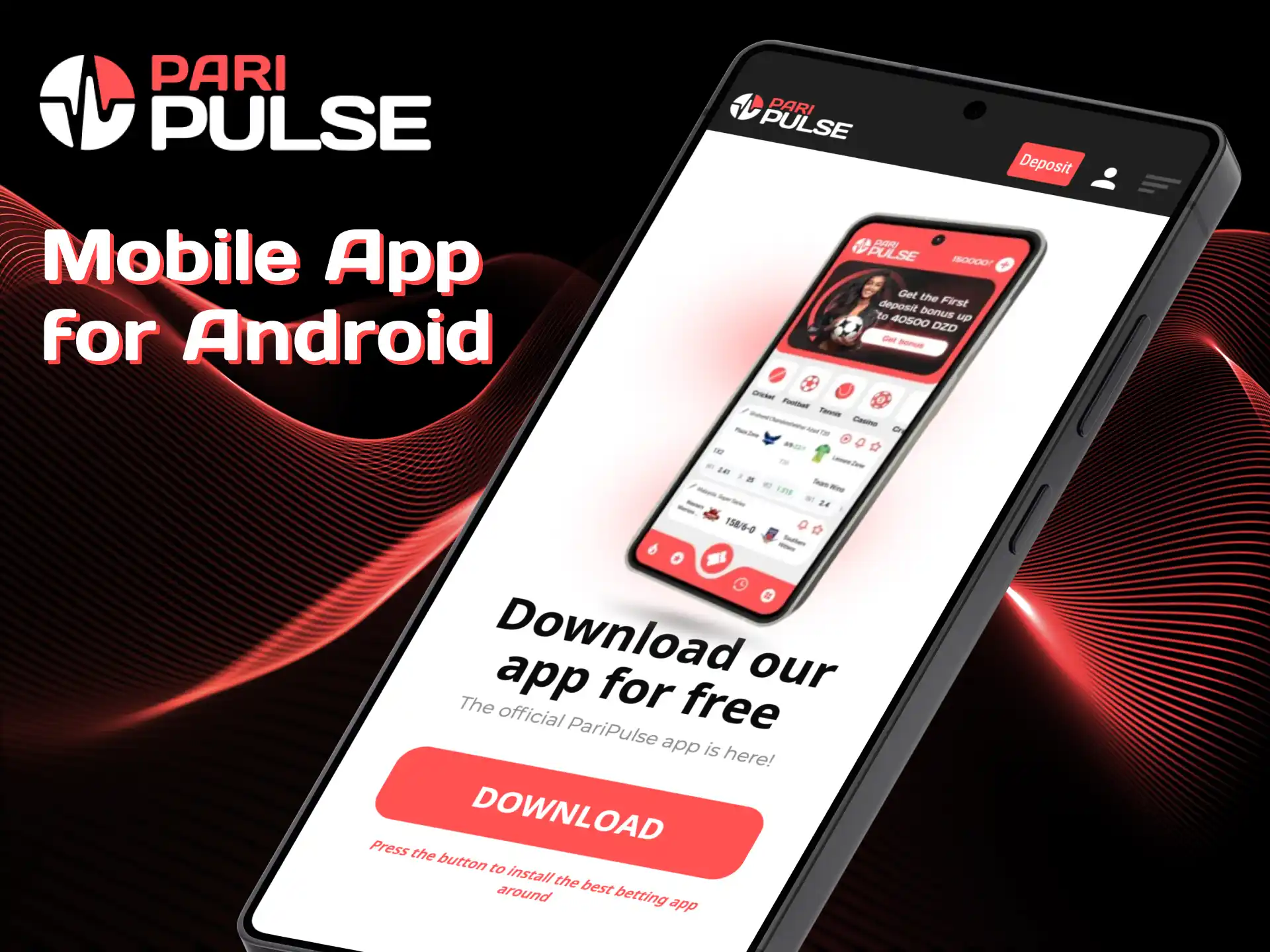 Play casino and sports easily on Android PariPulse.